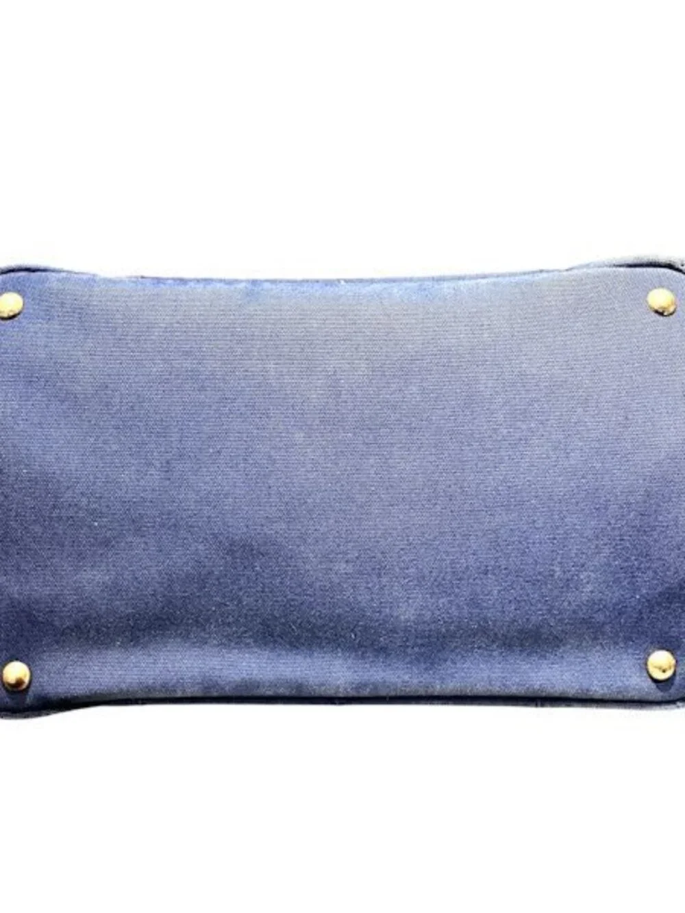 Prada Canapa Blue Canvas Tote - Picture 3 of 9